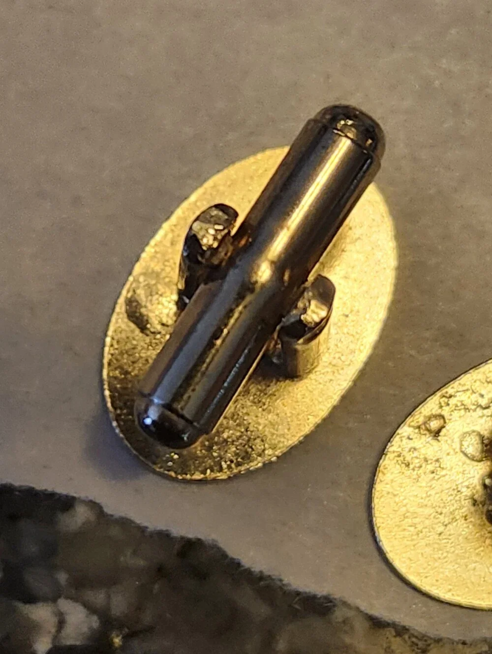 Gold-Tone Lion Oval Cufflinks